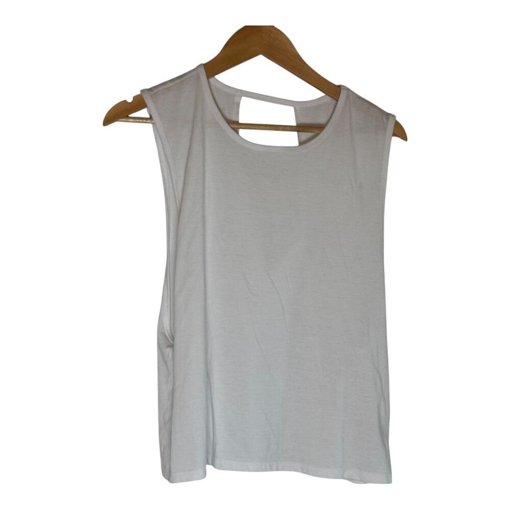 Womens  Fabletics White Nicola Workout Yoga Tank White XL NWT